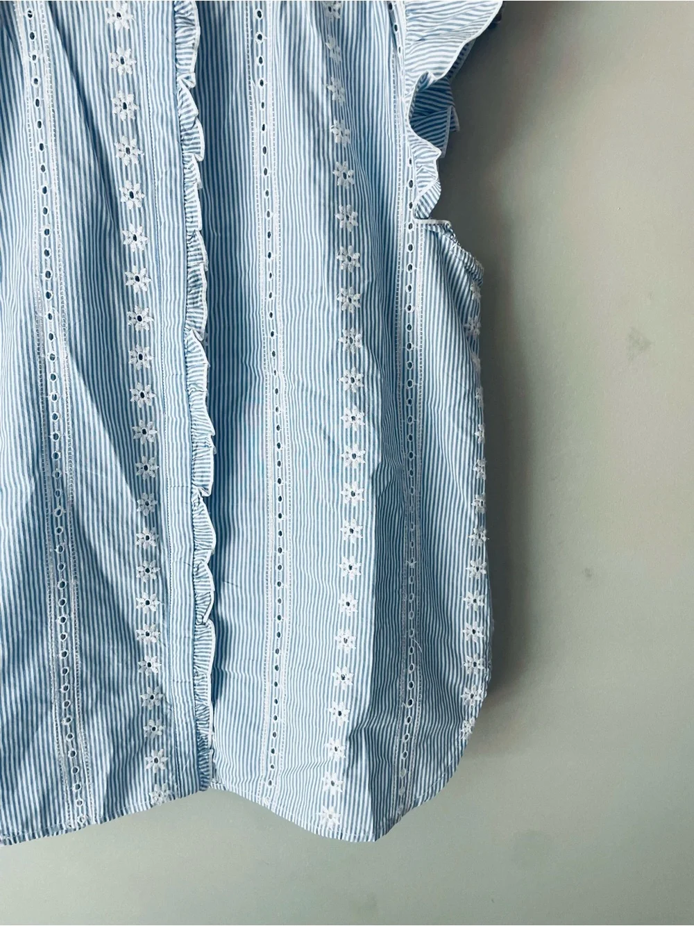 LOFT Eyelet Ruffle Top - Picture 5 of 7